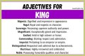 What words describe a king?
